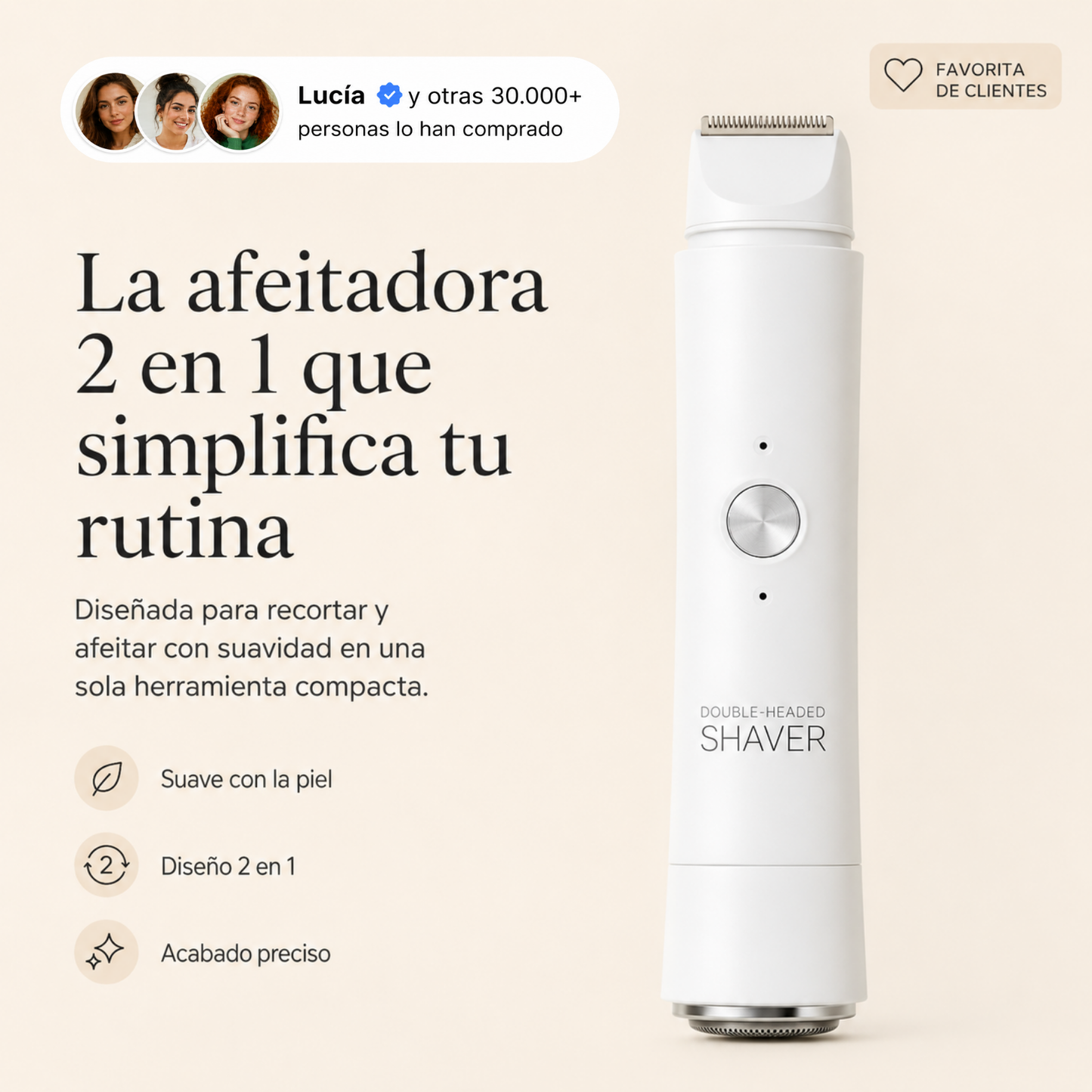 RASURADORA 2 EN 1 PARA BIKINI Y CUERPO SILQETTE™